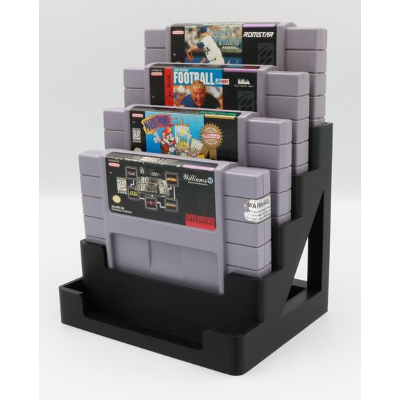 Display Stand Tower Holder for SNES Cartridges - Holds 5 Games