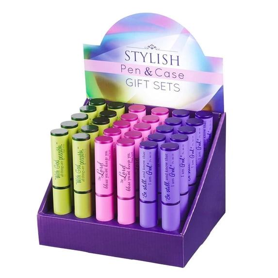 Display-Stylish Pen And Case Gift Sets (Display Of 30) (PRODUCT INCLUDED)