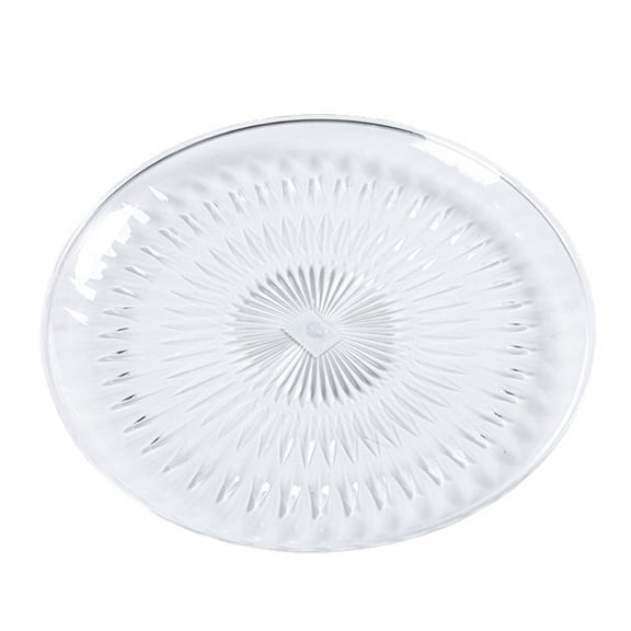 Display Tray Serving Dish Multi Functional Smooth Transparent Party Snacks Plate Acrylic Fruit Tray for Party Living Room Countertop Cupcake 25cm