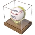 thumbnail image 1 of Display Zone Gold Glove Baseball Display Case Holder – Clear Homerun Cube Keepsake Box for Signed, Autograph, and Game Balls, 1 of 7