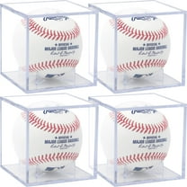 (4 Count) Display Zone Baseball Cube - Crystal Clear UV Protected Acrylic Display Case for Balls