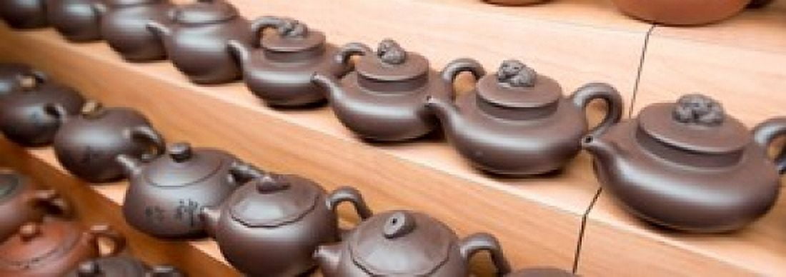 Display of Chinese teapots Chinatown Singapore Canvas Art - Panoramic Images (36 x 13)