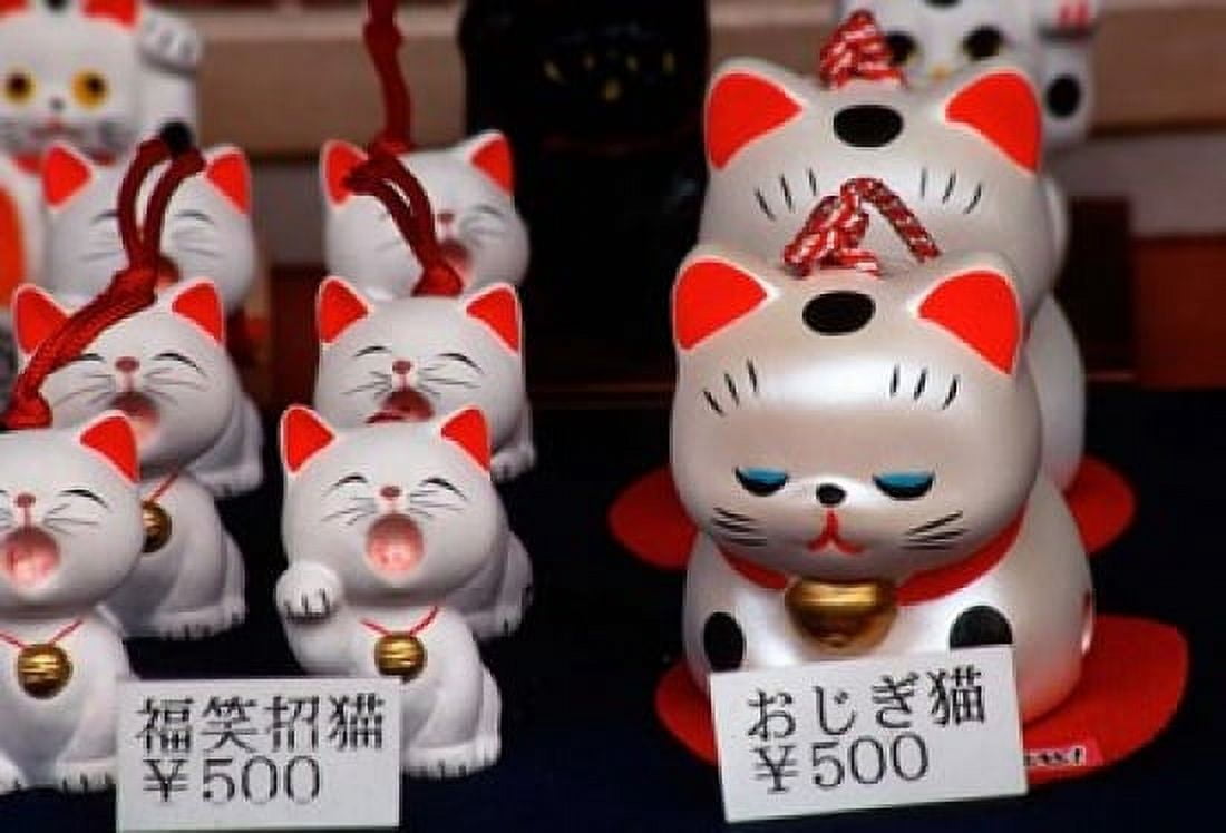 Display of Lucky Cats Japanese Cultural Icon for Good Fortune Akasaka Tokyo Japan Canvas Art - Jaynes Gallery DanitaDelimont (26 x 18)