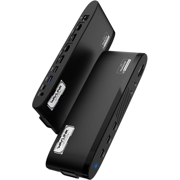 DisplayLink Docking Station Dual Monitor for Mac M1/M2/M3/M4 & Windows 14-in-1 with 100W 2 DP/2 HDMI 4K SD/TF 5 USB Ports Ethernet Audio