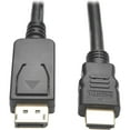 thumbnail image 1 of DisplayPort 1.2 to HDMI Active Adapter Cable, DP with Latches to HDMI (M/M), UHD 4K x 2K/1080p, 6 ft., 1 of 2