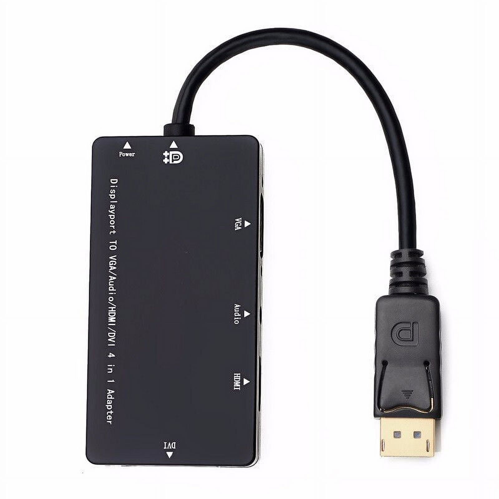 DisplayPort 1.2a to 4K HDMI Dual Link DVI VGA Passive Adapter 4 in 1