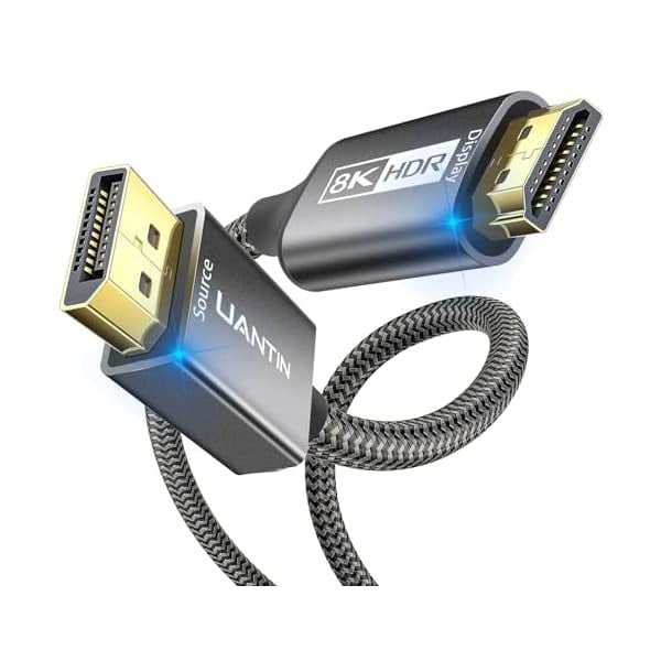 Hdmi Nvidia 4k 120hz DisplayPort To HDMI Cable (8K@60Hz,4K@120Hz