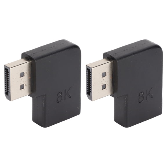 DisplayPort 1.4 Male to Female Adapter Extender - 8K 60Hz High-Speed DP Connector for Laptop, Monitor, Projector & HDTV (2-Pack)
