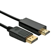 DisplayPort DP to HDMI Male to Male Display Port Cable Cord Adapter Converter 6F - axGear