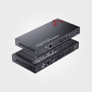 AV Access HDBaseT DisplayPort KVM Extender, Zero Latency, 4k@30Hz/1080P@120Hz, DP 1.2 PoE Extender, 2 USB 2.0 Ports for Keyboard and Mouse, EDID, Over Single Cat5e/6/6a/7 Up to 330ft 4KEX100-DP-KVM