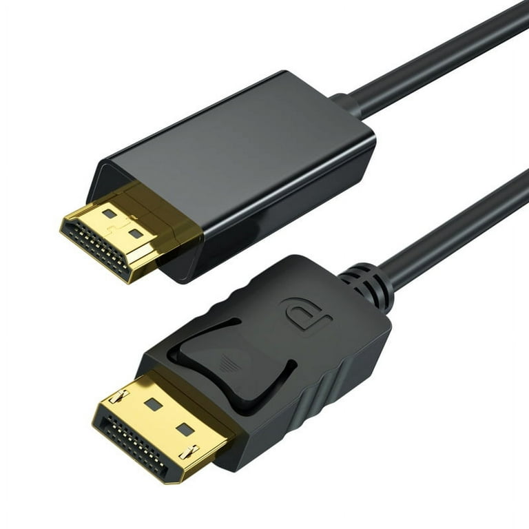 DisplayPort to HDMI 6 Feet Gold-Plated Cable, Avacon Display Port to HDMI  Adapter Male to Male Black(4K*2K ) ,3Pack