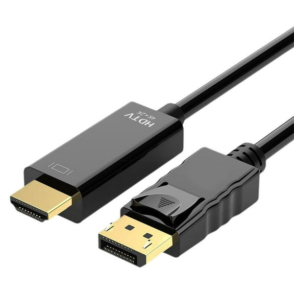 DisplayPort to HDMI Compatible Video Cable for Laptop Office and Projector Use with Stable 4K Transmission and Tinned Copper Core
