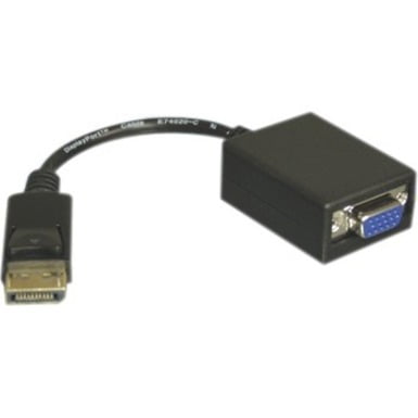 DisplayPort to VGA Adapter Cable, DisplayPort Male to HD15 Female, Only works from DisplayPort to VGA, 6 inch