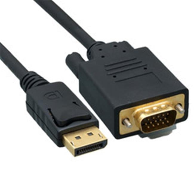 DisplayPort to VGA Video cable, DisplayPort Male to VGA Male, 3 foot