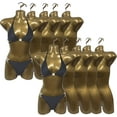 thumbnail image 1 of DisplayTown 10 Pack Gold Female Mannequin Hip Long Body Torso Dress Form & Hanging Hook, S-M Sizes, 1 of 5
