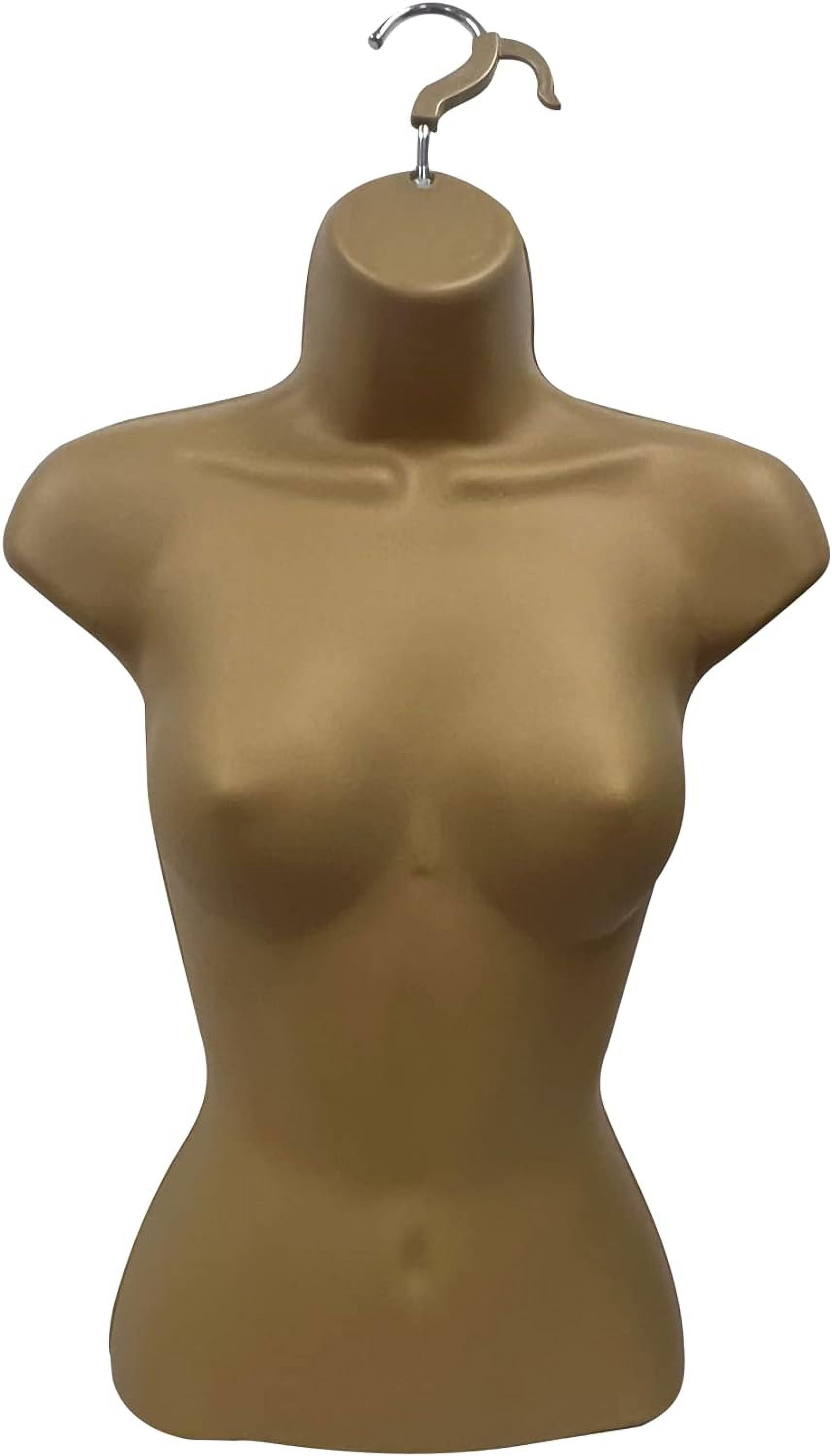 DisplayTown 3 Pack Bronze Female Mannequin Injection Form Half Rounded ...