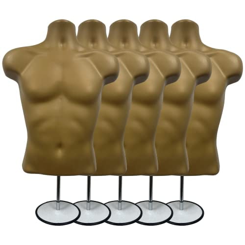 Gray Female Torso Mannequin With Metal Tripod Stand - View #3