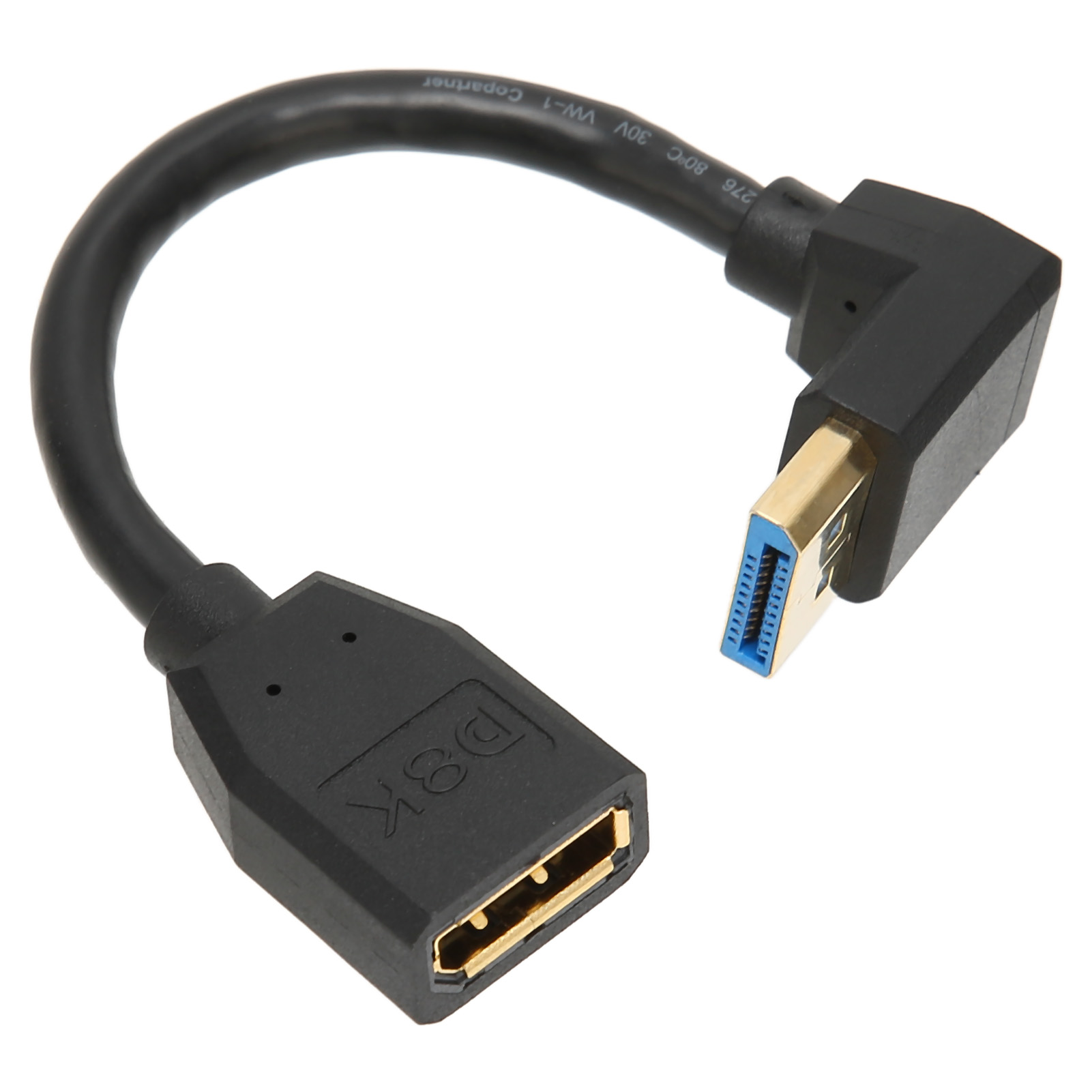 Displayport Extension Cable DP1.4 Version 90 Degree Displayport Male to ...