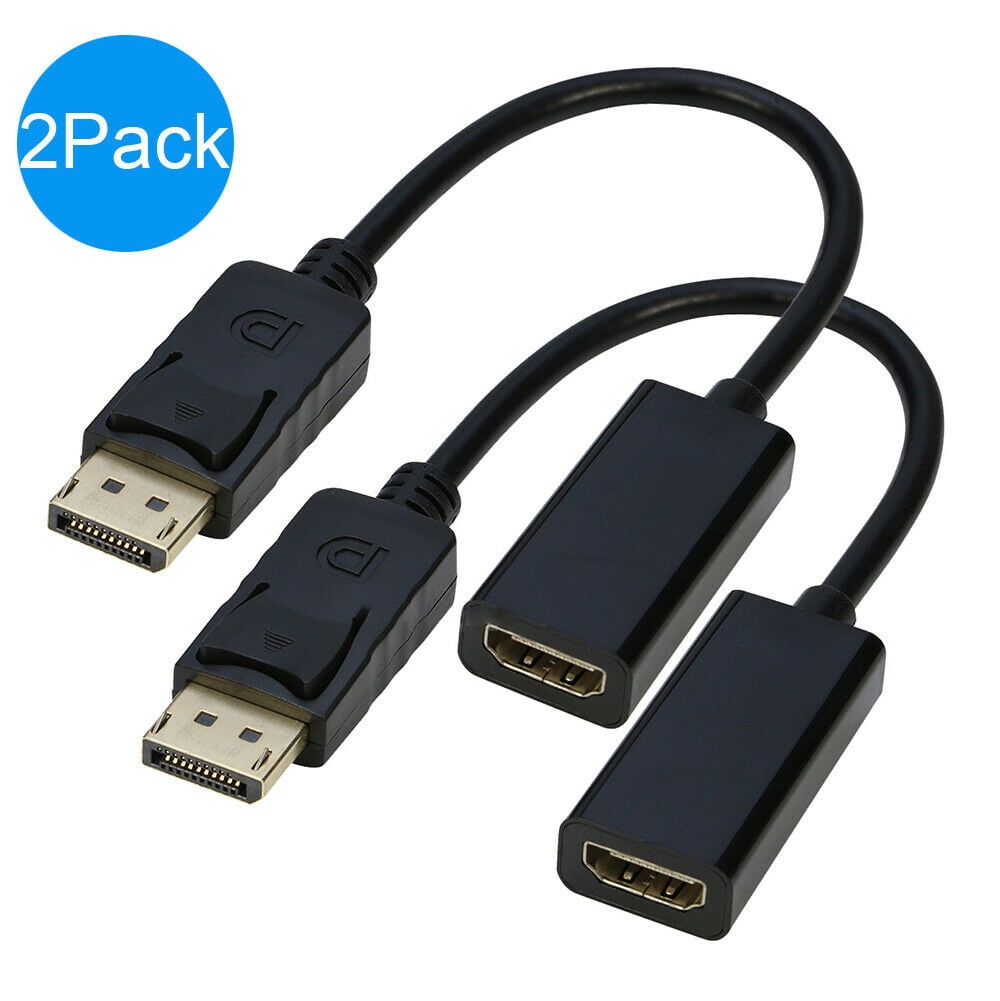 TECHTOBOX HDMI to DisplayPort Adapter 4K@60Hz [Braided, High Speed] HDMI  Male to DP Female Converter Cable Compatible for PC Graphics Card Laptop  Mac