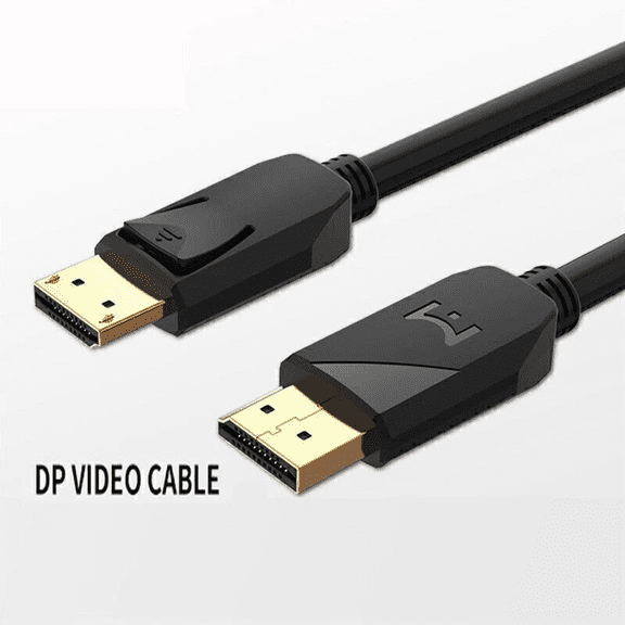 Displayport to Display Port Cable DP Male to Male Cord 4K HD w/Latches 5 ft (1.5m)
