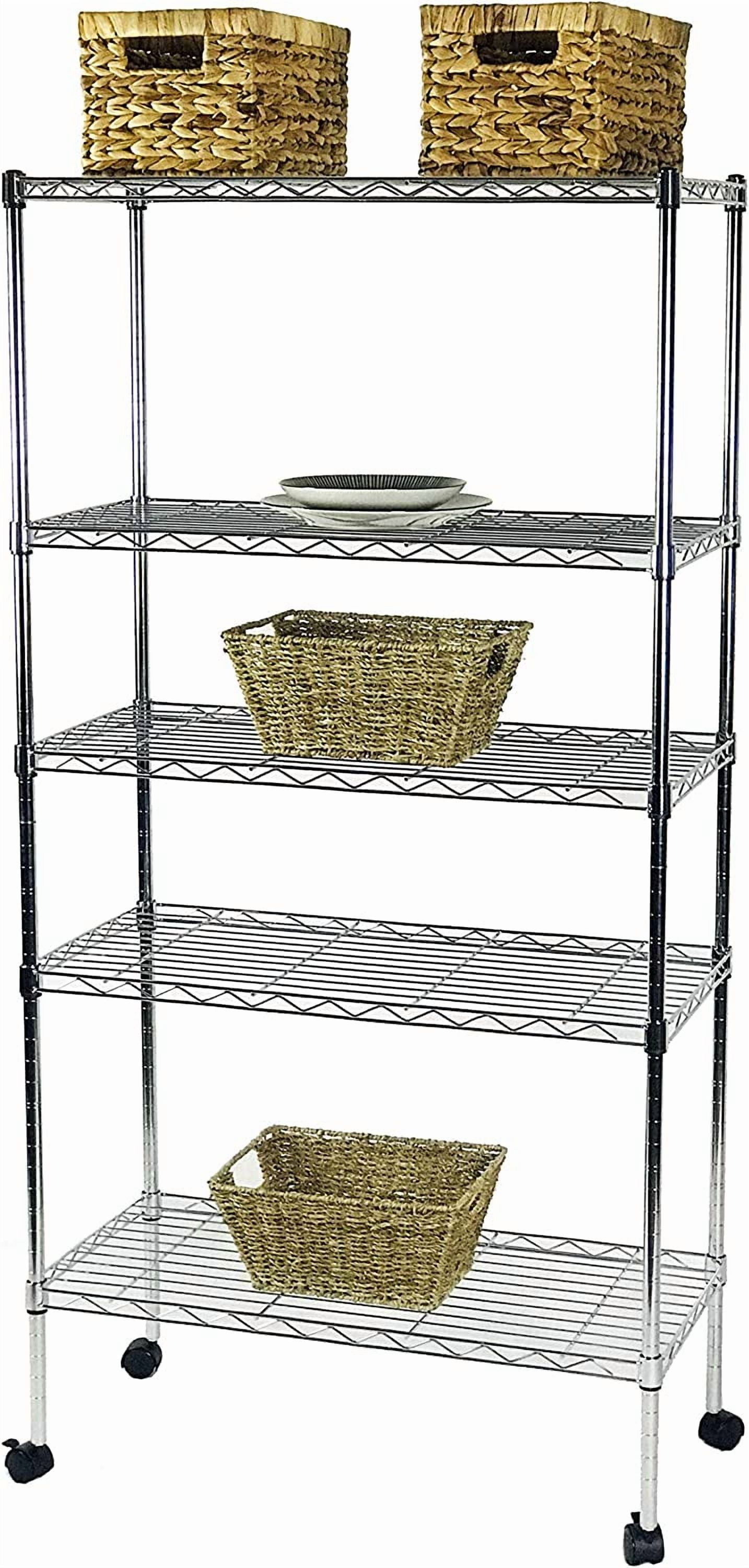 Displays By Jack 5 Tier Heavy Duty Wire Shelving Unit Storage Rack for ...