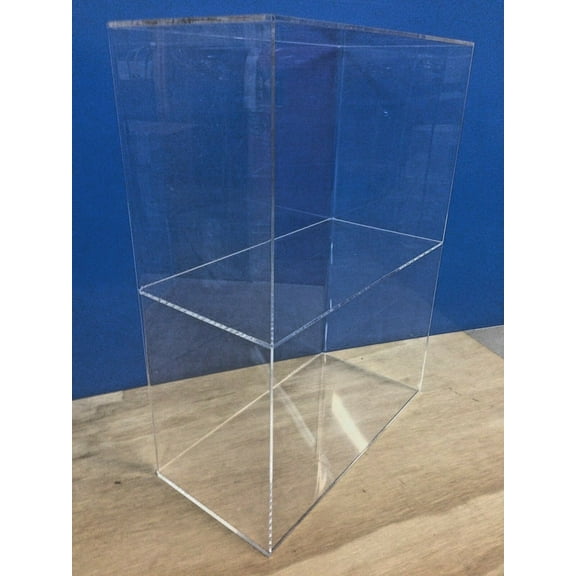Displays2buy. 12" x 8" x 16"h 2 shelves WITHOUT DOOR Acrylic Lucite Countertop Display ShowCase Cabinet