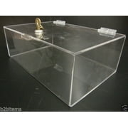 Displays2buy. 12 x 9 x 5 Locking Safe Box Acrylic Lucite Clear Countertop Display Show Case