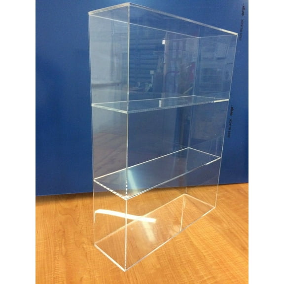 Displays2buy. 14" x 4 1/4" x 19"h WITHOUT DOOR Acrylic Lucite Countertop Display Case ShowCase Box Cabinet