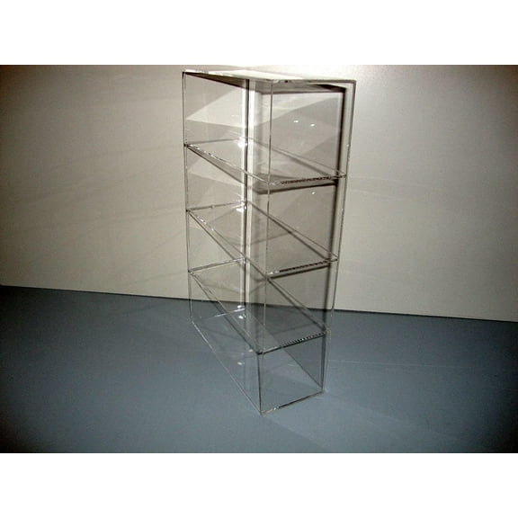 Displays2buy. 9 1/2" x 4" x 16" WITHOUT DOOR Acrylic Lucite Countertop Display Case ShowCase Box Cabinet