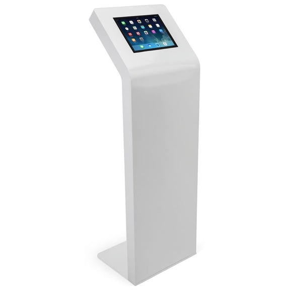 Displays2go 12.9" Tablet Kiosk Stands with Locking Enclosure (IPGRAND12WH)