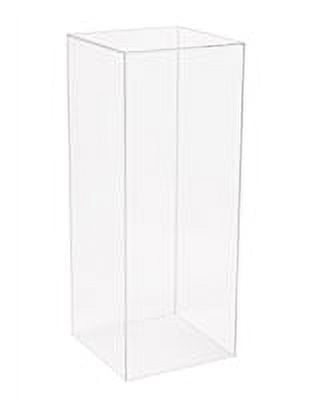 Displays2go 14" x 14" x 36" Acrylic Pedestal w/ Floor Standing Design - Clear (SMCLRPEDLG)