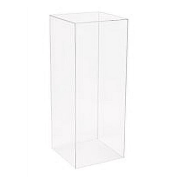 Displays2go 14" x 14" x 36" Acrylic Pedestal w/ Floor Standing Design - Clear (SMCLRPEDLG)