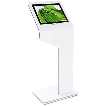 Displays2go 15" Freestanding Digital Sign w/ Touchscreen and Camera, Android 7.1 OS - White (DGFSATCH15)