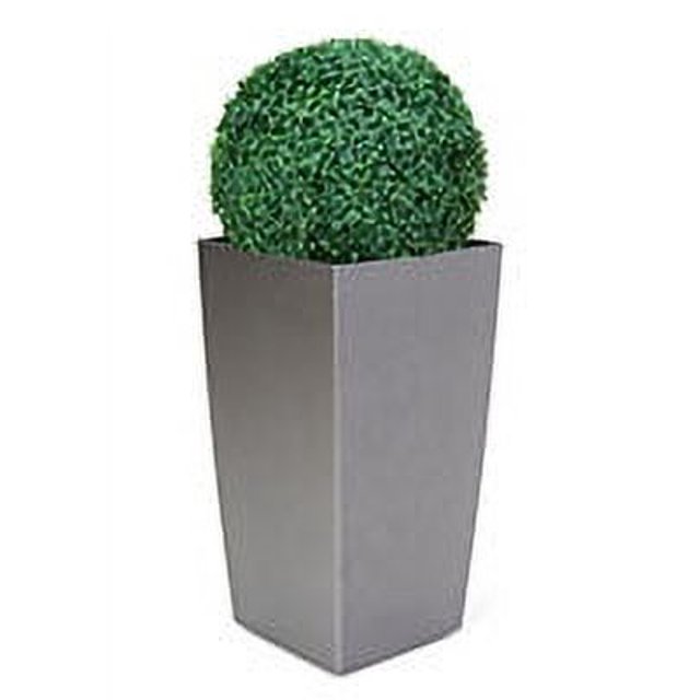 Displays2go 19"d Artificial Boxwood Ball in Planter, Weatherproof