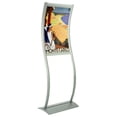 thumbnail image 1 of Displays2go 24" x 36" Poster Advertising Stand, Wave Shape, 2 Non-Glare Lenses, Silver (WVFL7924), 1 of 1