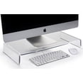 thumbnail image 1 of Displays2go Bent Design, Countertop with Waterfall Design, Hand Bent Plexiglass – Clear (MRCUR1C), 1 of 1