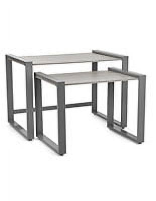 Displays2go Nesting Display Tables w/ Faux Wood Grain Finish ...