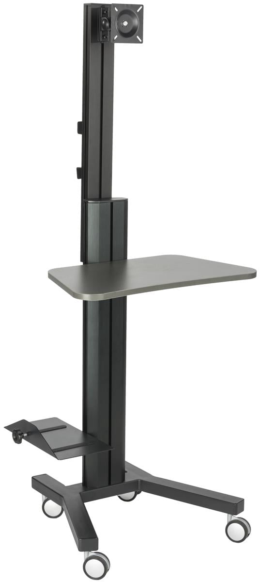Portable Desktop Unit Displays2go Portable Computer Workstation, with Monitor Mount, Rolling ...