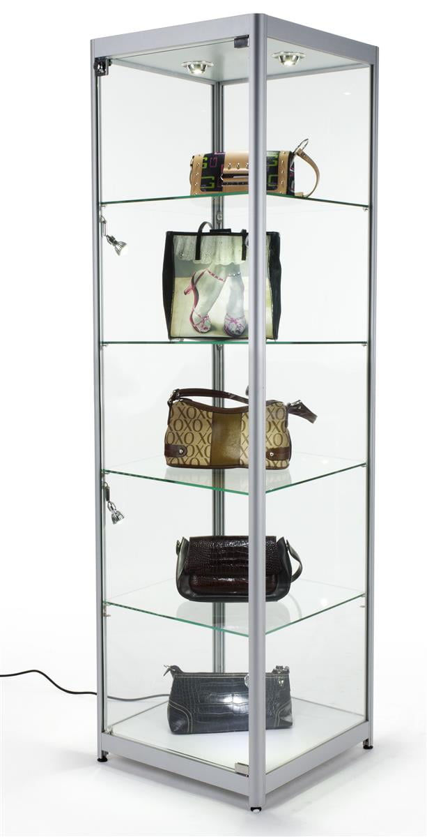 VANILLA ディスプレイ Displays2go Showcases in glass with LED illumination, 4