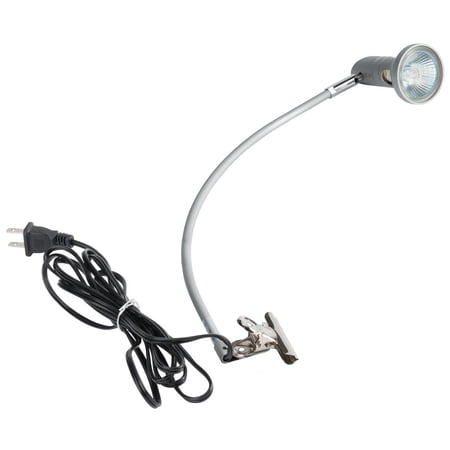 Displays2go Trade Show Exhibit Spotlight, 50 Watt Halogen Bulb, Clamp Mount – Silver (HAL50WSV)