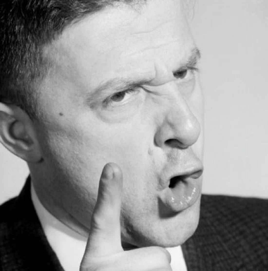 Displeased man gesturing close-up Canvas Art - (18 x 24)