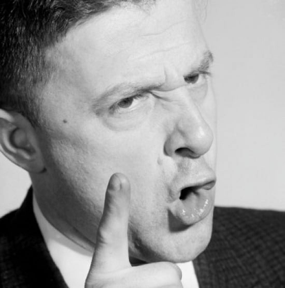 Displeased man gesturing close-up Canvas Art - (24 x 36)