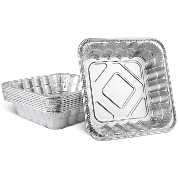 Disposable 10'' X 3'' Inch Square Aluminum Tin Foil Baking Pans Bakeware - Cookware For Cakes  Breads Brownies Bread Meatloaf Lasagna Pack Of 10