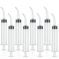thumbnail image 1 of Disposable 12cc Curved 8 Pack Syringe Irrigation Syringe with Curved Tip, Dental Tonsil Stone Squirt Mouthwash Cleaner For Craft work For Feeding Pets, 1 of 2