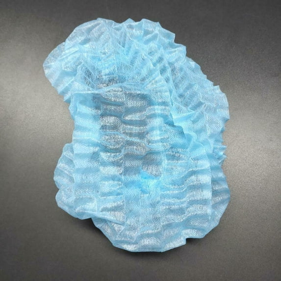 Disposable 21" Hair Net Bouffant Caps Blue Double Elastic String 10gsm 100/pk