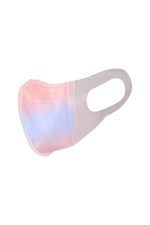 Disposable 3 Layer Protective Face Masks Gradient Pink Yellow Breathable Non Woven Safety Face Covers Comfortable Nose and Mouth Coverage for Daily Outdoor Use 10 Pack