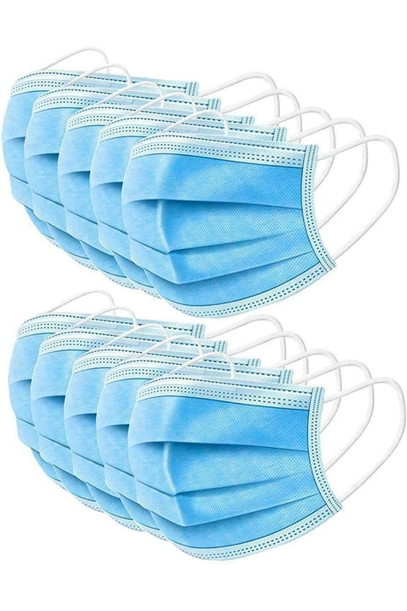 Disposable 3-Ply Earloop Face Masks (500-pcs)