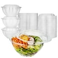 thumbnail image 1 of Disposable 32oz Plastic Salad Bowls with Lid (50 Count) by Stock Your Home, 1 of 7