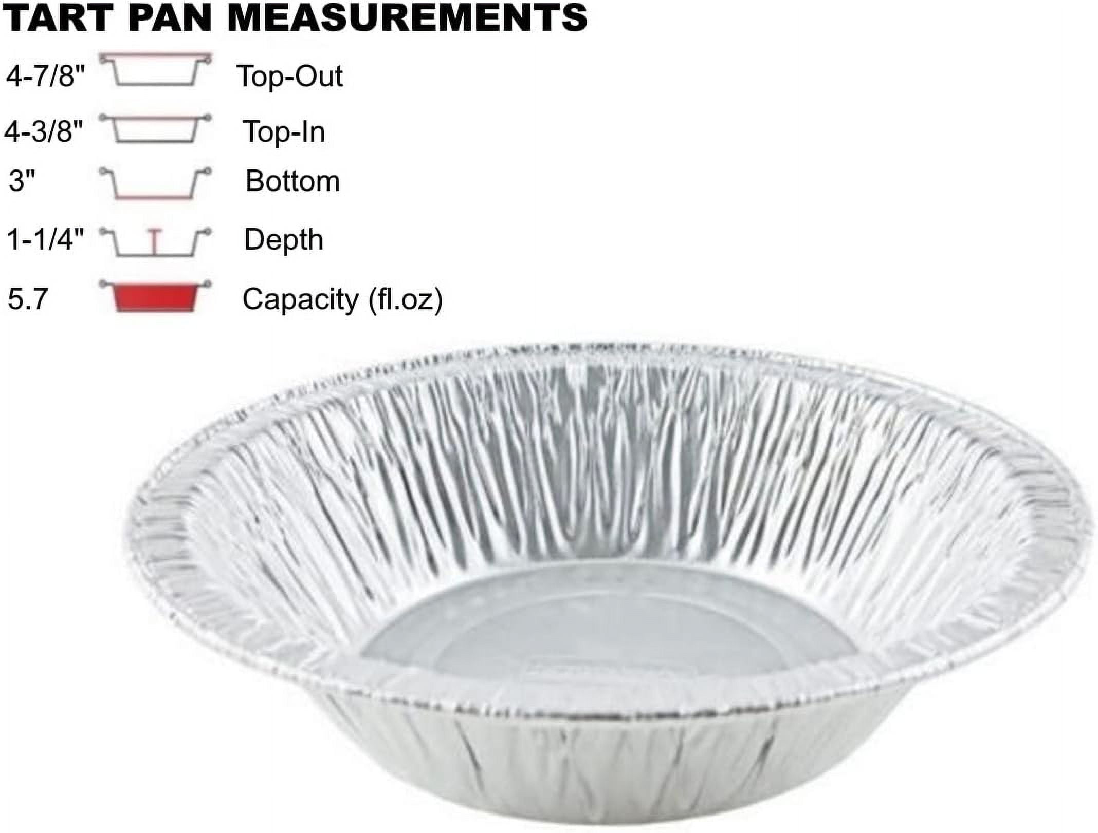 Disposable 5" Aluminum Tart Pan with Clear Dome Lid 5 Inch Rnd Cake