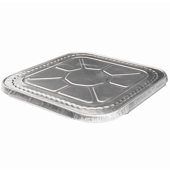 Disposable 8.25 x8.25 Square Aluminum Lids for 8X8 Aluminumdiposable Square Pans – Durable, Versatile, and Secure Fit: 25CT